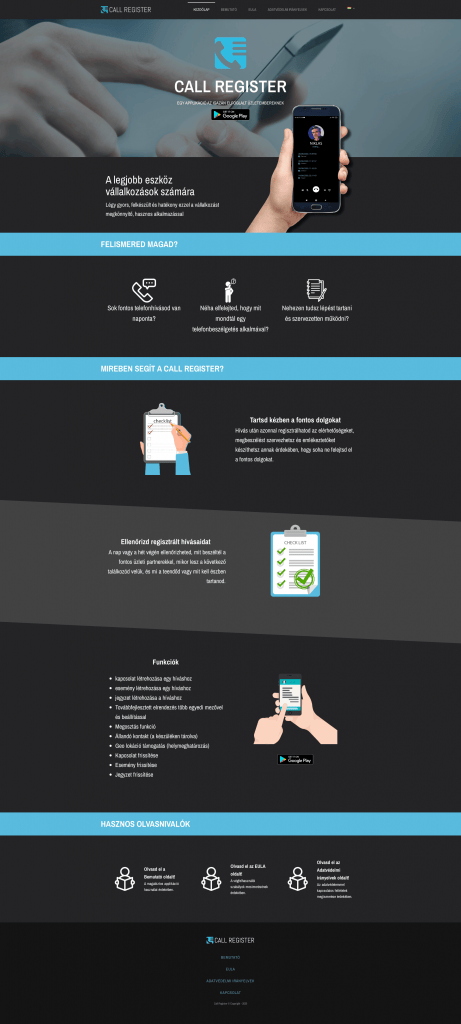 Call Register Website Development