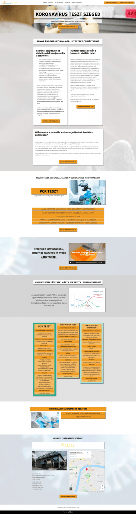 Coronavirus testing website development