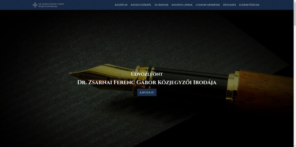Zsarna Notary Office website development