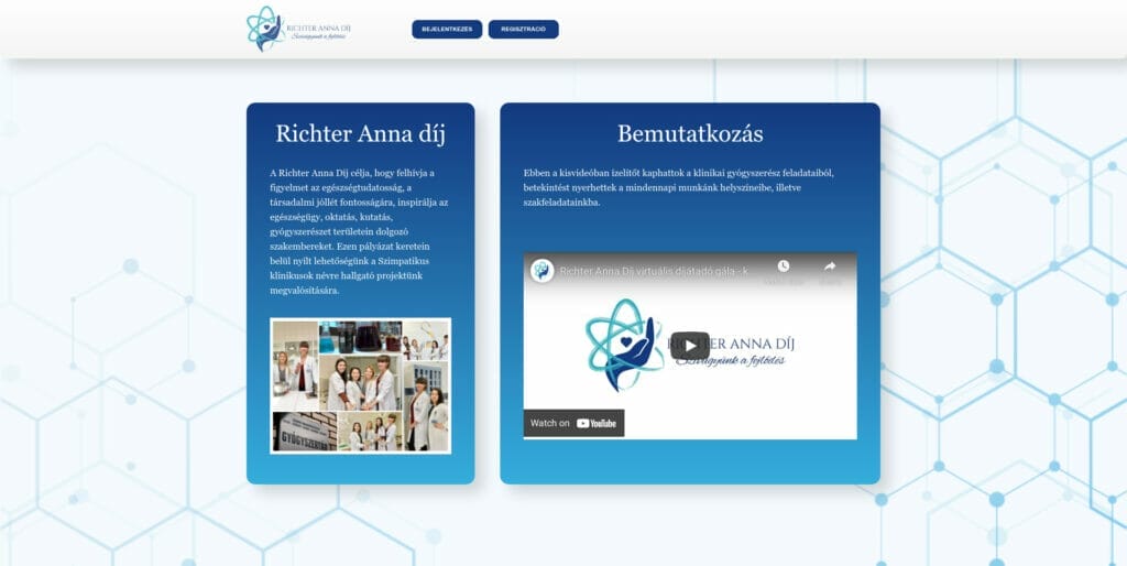 Richter Anna Award website development