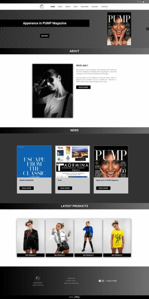 Jelena Kepic website development