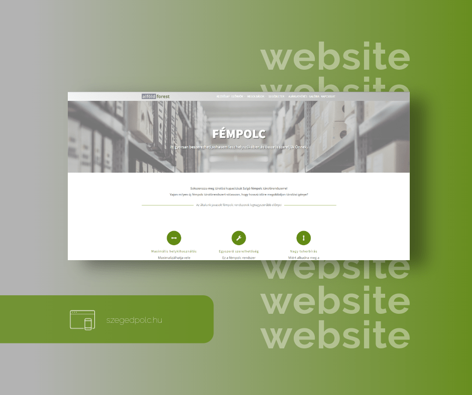 Szegedpolc.hu website development